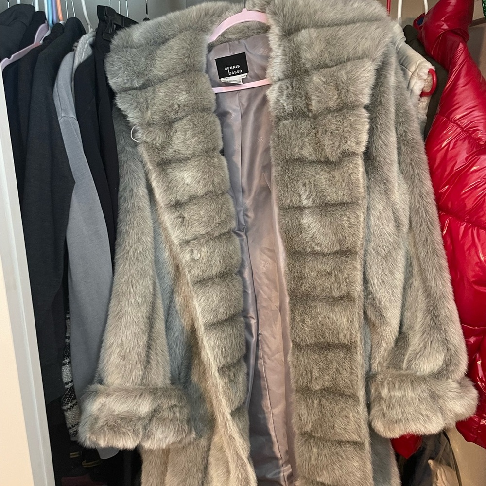 Dennis Basso Faux Fur Coat